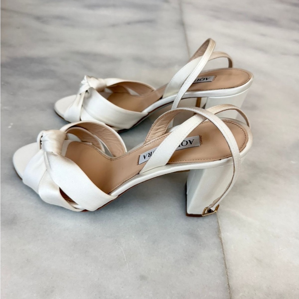Aquazzura Knot Slingback Block Heels 36.5